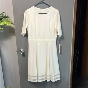 Elegant Off White Dress - Calvin Klein